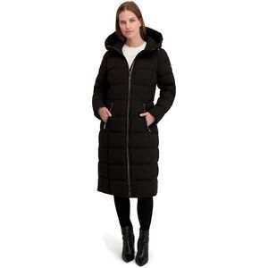Laundry by Shelli Segal women Stretch Maxi Puffer Jacket– Long Winter Coat SMALL